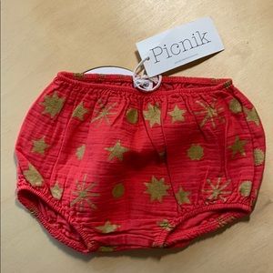 Picnik red and gold star bloomer shorties
